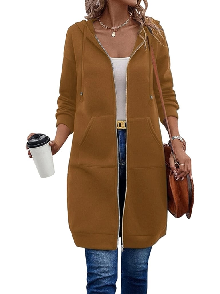 🔥Hot Sale🔥Early Autumn Women Casual Zip up Fleece Hoodies🍂