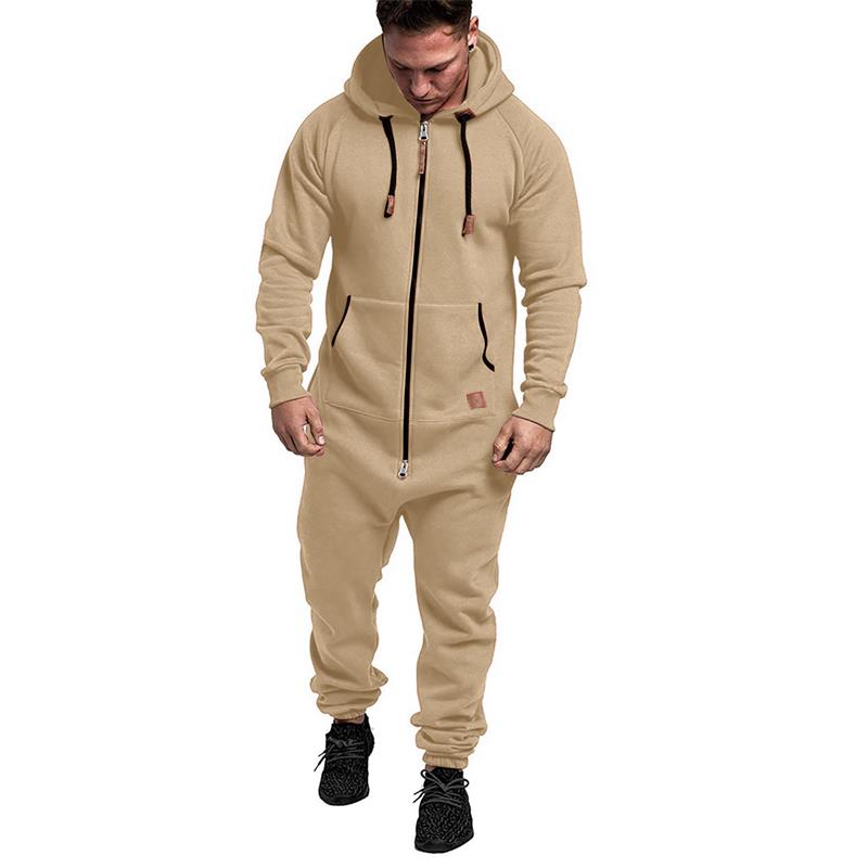 🎁New Arrivals 50% OFF💥Hooded Fleece Solid Color Jumpsuit