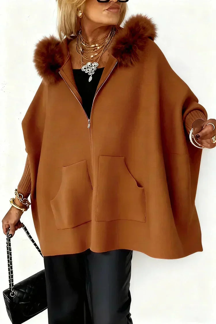⏳Limited-time 50% off⏰Women Fur Collar Solid Color Casual Jacket🧥