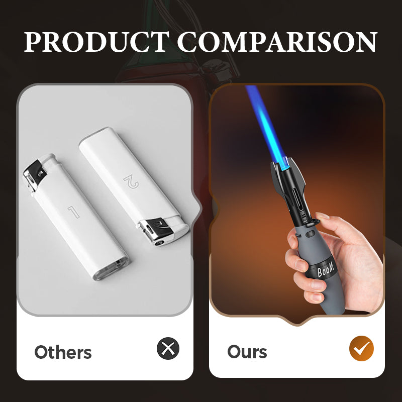 🚀 Creative Rocket Fidget Lighter – Windproof Blue Jet Flame + Rotating Fidget | 4 Colors!🎁