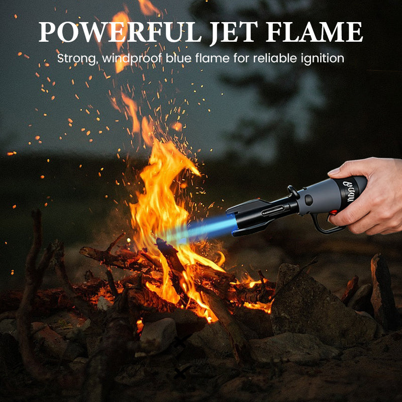 🚀 Creative Rocket Fidget Lighter – Windproof Blue Jet Flame + Rotating Fidget | 4 Colors!🎁