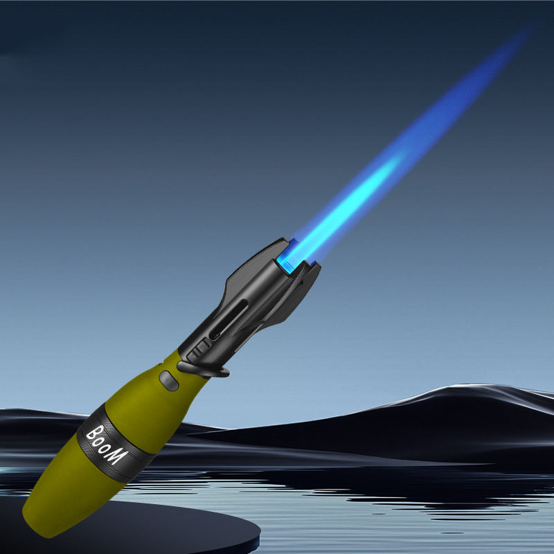 🚀 Creative Rocket Fidget Lighter – Windproof Blue Jet Flame + Rotating Fidget | 4 Colors!🎁
