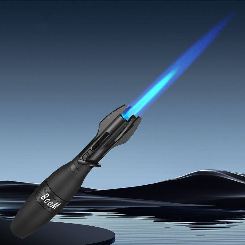 🚀 Creative Rocket Fidget Lighter – Windproof Blue Jet Flame + Rotating Fidget | 4 Colors!🎁