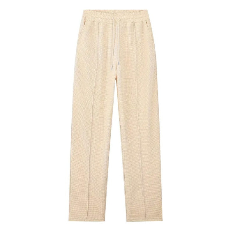 Men's Waffle Knit Sweatshirt & Straight-Leg Pants Set
