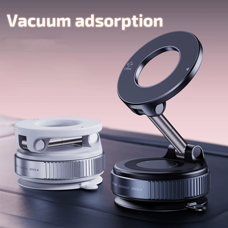 ⚡ Magnetic Car Phone Holder with Vacuum Tech – 360° Rotatable & Rock Solid
