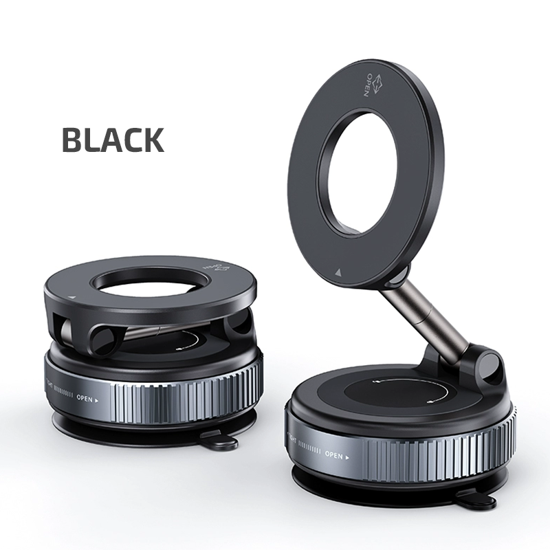 ⚡ Magnetic Car Phone Holder with Vacuum Tech – 360° Rotatable & Rock Solid